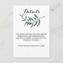 Informações Cartão de Detalhes de Veneração em Aquarela