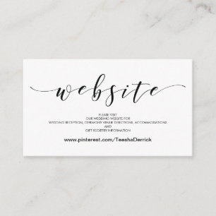 Informações Cartão de Detalhes do Belo Site de Casamento Inclu