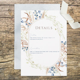 Informações Cartão de Detalhes do Casamento Branco das Flores