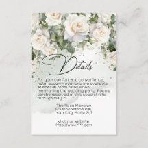 Cartão de Detalhes do Casamento Chantilly Lace
