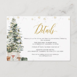 Informações Cartão de Detalhes do Casamento da Árvore de Natal