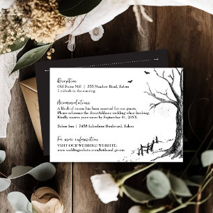 Informações Cartão de Detalhes do Casamento de Halloween Eve H