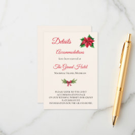 Informações Cartão de Detalhes do Casamento de Natal