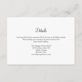 Informações Cartão de Detalhes do Casamento de Quadro Elegante