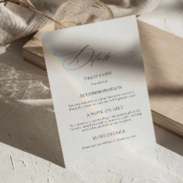 Informações Cartão de Detalhes do Casamento Elegante Moderno