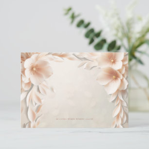 Informações Cartão de detalhes do casamento floral emborrachad