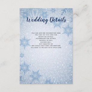 Informações Cartão de Detalhes do casamento no inverno do Floc