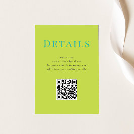 Informações Cartão de Detalhes do Casamento Tropical Moderno c
