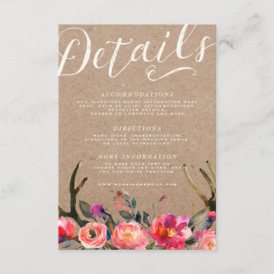 Informações CARTÃO DE DETALHES   Elegante Primavera da Rússia 