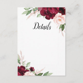 Informações Cartão de Detalhes Florais Amados