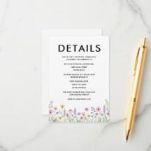 Cartão de detalhes florais selvagens elegantes e c