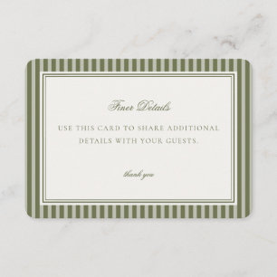 Informações Cartão de Detalhes Olive Martini Tini Um Pouco Mai