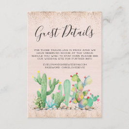 Informações Cartão de Detalhes para Convidados do Casamento Gl