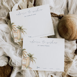 Informações Cartão de Dicas e Votos para Chá de Bebê Surf Cost