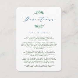 Informações Cartão de Direções de Casamento de Jardim de Sucul