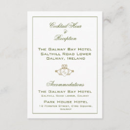 Informações Cartão de Enclausura de Casamento Claddagh