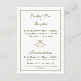 Informações Cartão de Enclausura de Casamento Claddagh
