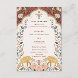 Informações Cartão de Enclausura de Casamento Indiano Pichwai