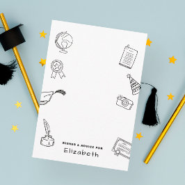 Informações Cartão de Enclausura de Graduado Chic Desenhado à