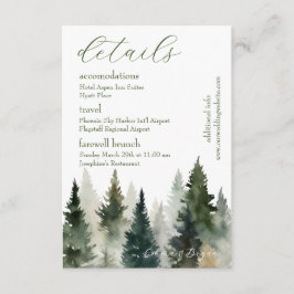 Informações Cartão de Enclausuramento | Aquarela de Forest Pin