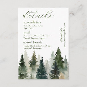 Informações Cartão de Enclausuramento Aquarela de Forest Pin