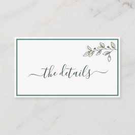 Informações Cartão de Enclausuramento Botânico Verde Plano Mod