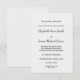 Informações Cartão de Enclausuramento | Casamento Elegante | C