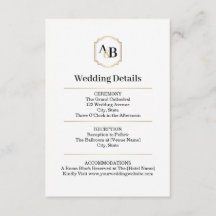 Cartão de Enclausuramento com Monograma Imperial L