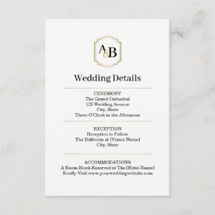 Informações Cartão de Enclausuramento com Monograma Imperial L