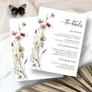 Informações Cartão de Enclausuramento de Casamento Boho Branco