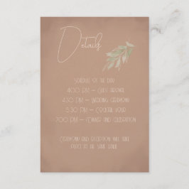 Informações Cartão de Enclausuramento de Casamento Boho Terrac