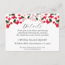 Informações Cartão de Enclausuramento de Casamento com Flor de