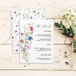 Informações Cartão de Enclausuramento de Casamento de Flores S