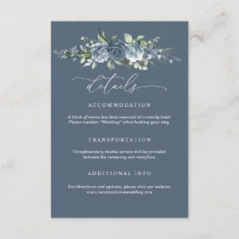 Informações Cartão de Enclausuramento de Casamento Floral Azul