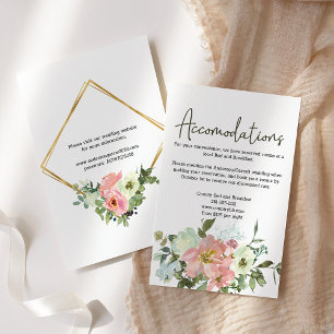 Informações Cartão de Enclausuramento de Casamento Floral Bege