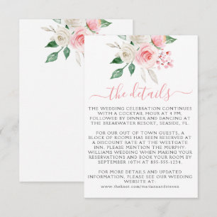 Informações Cartão de Enclausuramento de Casamento Floral em A