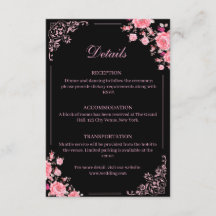 Cartão de Enclausuramento de Casamento Floral Pret