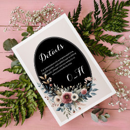 Informações Cartão de Enclausuramento de Casamento Floral Rúst