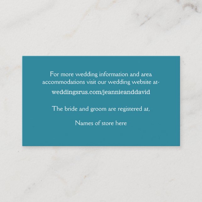 Informações Cartão de Enclausuramento de Casamento na Praia Br (Frente)