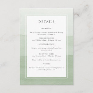 Informações Cartão de Enclausuramento de Casamento Verde Moder