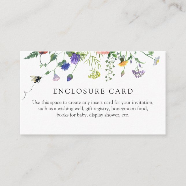 Informações Cartão de Enclausuramento de Chuveiro de Flores Si (Frente)