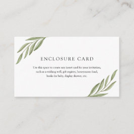 Informações Cartão de Enclausuramento de Ramos de Verdura