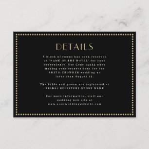 Informações Cartão de Enclausuramento Elegante Bordado Art Dec