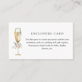 Informações Cartão de Enclausuramento Floral Brunch e Bubbly P