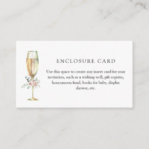 Informações Cartão de Enclausuramento Floral Brunch e Bubbly P
