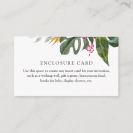 Informações Cartão de Enclausuramento Floral Tropical