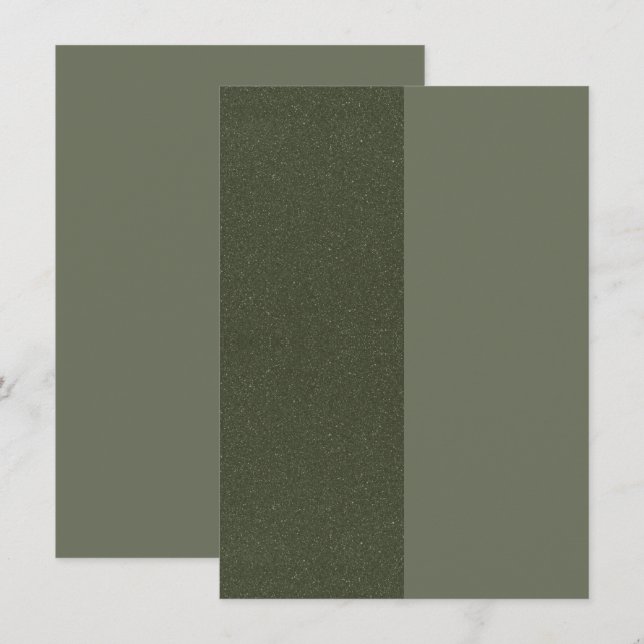 Informações Cartão de Enclausuramento Verde Musgo Half & Half  (Frente/Verso)