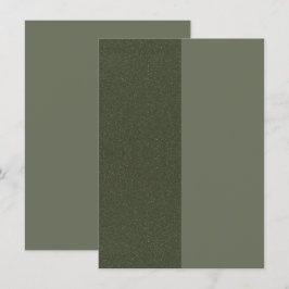 Informações Cartão de Enclausuramento Verde Musgo Half & Half 