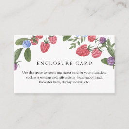 Informações Cartão de Enclosure Berry Sweet Personalizado