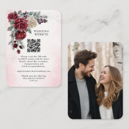 Informações Cartão de Enclosure de Casamento de Inverno Rosas